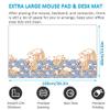 LL-COEUR Sea Wave Large Gaming Mouse Pad 39.3x23.6x0.12inch Long Computer Mouse Mat with Non-Slip Base Stitched Edges Office Desk Accessories Gifts view 2