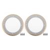 ACROPIX Universal 5" Car Speaker Grills Cover Mesh Round 5 Inch Audio Speaker Subwoofer Guard Protector Case with Mounting Screws Iron ABS Gold Tone White - Pack of 2 view 1