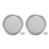 ACROPIX Universal 6" Car Speaker Grills Cover Mesh Round 6 Inch Audio Speaker Subwoofer Guard Protector Case with Mounting Screws Iron Aluminum Alloy Silver Tone Black - Pack of 2 view 1