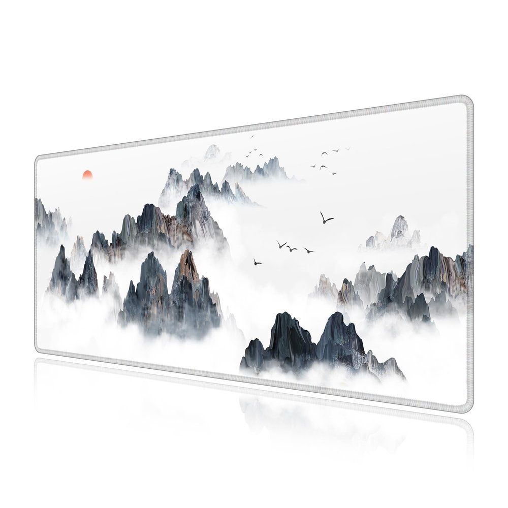 LL-COEUR Landscape Extended Mousepad 27.5x11.8x0.12inch Waterproof Keyboard Mouse Mat with Anti-Slip Rubber Base Long Desk Pad for Gamer Office Home