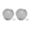 ACROPIX Universal 3" Car Speaker Grills Cover Mesh Round 3 Inch Audio Speaker Subwoofer Guard Protector Case with Mounting Screws Iron Aluminum Alloy Silver Tone Black - Pack of 2 view 1