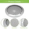 ACROPIX Universal 3" Car Speaker Grills Cover Mesh Round 3 Inch Audio Speaker Subwoofer Guard Protector Case with Mounting Screws Iron Aluminum Alloy Silver Tone Black - Pack of 2 view 4
