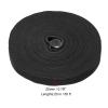 PATIKIL Hook and Loop Straps 0.8 in x 65 Ft, Adjustable Cinch Straps Fastening Cable Straps for Bundling Storage Organization, Black view 2