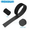PATIKIL Hook and Loop Straps 0.8 in x 65 Ft, Adjustable Cinch Straps Fastening Cable Straps for Bundling Storage Organization, Black view 3