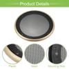 ACROPIX Universal 6.5" Car Speaker Grills Cover Mesh Round 6.5 Inch Audio Speaker Subwoofer Guard Protector Case with Mounting Screws Iron ABS Gold Tone Black - Pack of 2 view 4