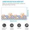 LL-COEUR Sea Wave Large Gaming Mouse Pad 31.4x15.7x0.12inch Long Computer Mouse Mat with Non-Slip Base Stitched Edges Office Desk Accessories Gifts view 2