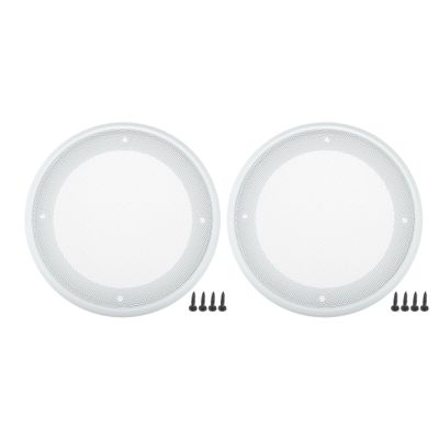 ACROPIX Universal 5" Car Speaker Grills Cover Mesh Round 5 Inch Audio Speaker Subwoofer Guard Protector Case with Mounting Screws Iron ABS White - Pack of 2