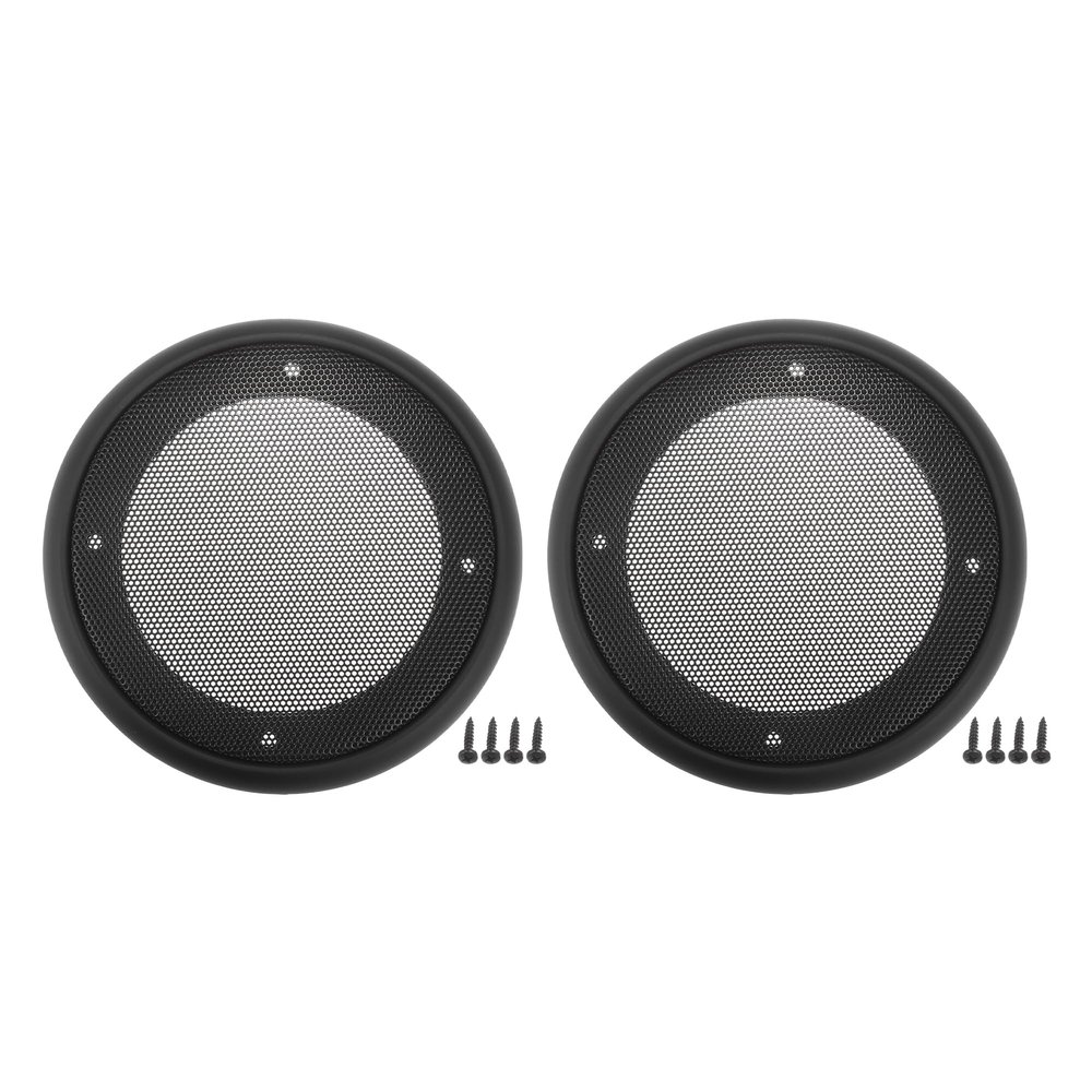 ACROPIX Universal 4" Car Speaker Grills Cover Mesh Round 4 Inch Audio Speaker Subwoofer Guard Protector Case with Mounting Screws Iron ABS Black - Pack of 2