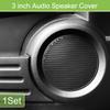 ACROPIX Universal 3" Car Speaker Grills Cover Mesh Round 3 Inch Audio Speaker Subwoofer Guard Protector Case with Mounting Screws Iron Aluminum Alloy Black - Pack of 2 view 2