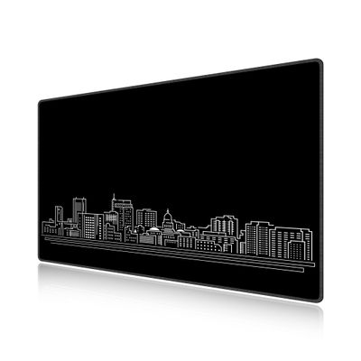 LL-COEUR Black Large Gaming Mouse Pad 23.6x15.7x0.12inch Extended Computer Laptop Keyboard Mouse Mat XXL Oversized PC Office Desktop Protector Mat XL