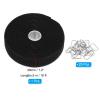 PATIKIL Hook and Loop Straps 1.2 in x 16 Ft with 25pcs Metal Buckle, Adjustable Cinch Straps Fastening Cable Straps for Bundling Storage Organization, Black view 2
