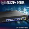 TRENDnet 10-Port 10G Unmanaged Switch, TEG-S7102, 8 x 10G RJ-45 Ports, 2 x 10G SFP+ Ports, 200Gbps Switching Capacity, Rackmount Design, Lifetime Protection, Black view 3