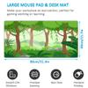 LL-COEUR Green Plant Extended Mouse Mat 31.4x15.7x0.12inch Laptop Keyboard Pad with Non-Slip Rubber Base Long Desk Topper Mat for Gaming Office Home view 2