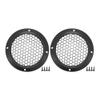 ACROPIX Universal 4" Car Speaker Grills Cover Mesh Round 4 Inch Audio Speaker Subwoofer Guard Protector Case with Mounting Screws Iron Aluminum Alloy Black - Pack of 2 view 1