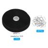 PATIKIL Hook and Loop Straps 1 in x 16 Ft with 25pcs Metal Buckle, Adjustable Cinch Straps Fastening Cable Straps for Bundling Storage Organization, Black view 2