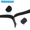 PATIKIL Hook and Loop Straps 0.8 in x 33 Ft with 50pcs Metal Buckle, Adjustable Cinch Straps Fastening Cable Straps for Bundling Storage Organization, Black view 3