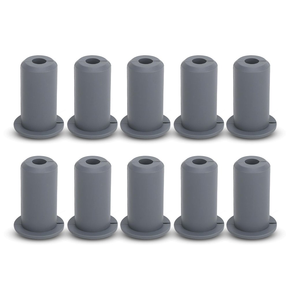 10pcs Cable Routing Kit for wall cable grommet for Silicone Cable Feed Through Bushings Wall Grommet for Series Cable 0.75in Diameter (Grey) Cable Raceways