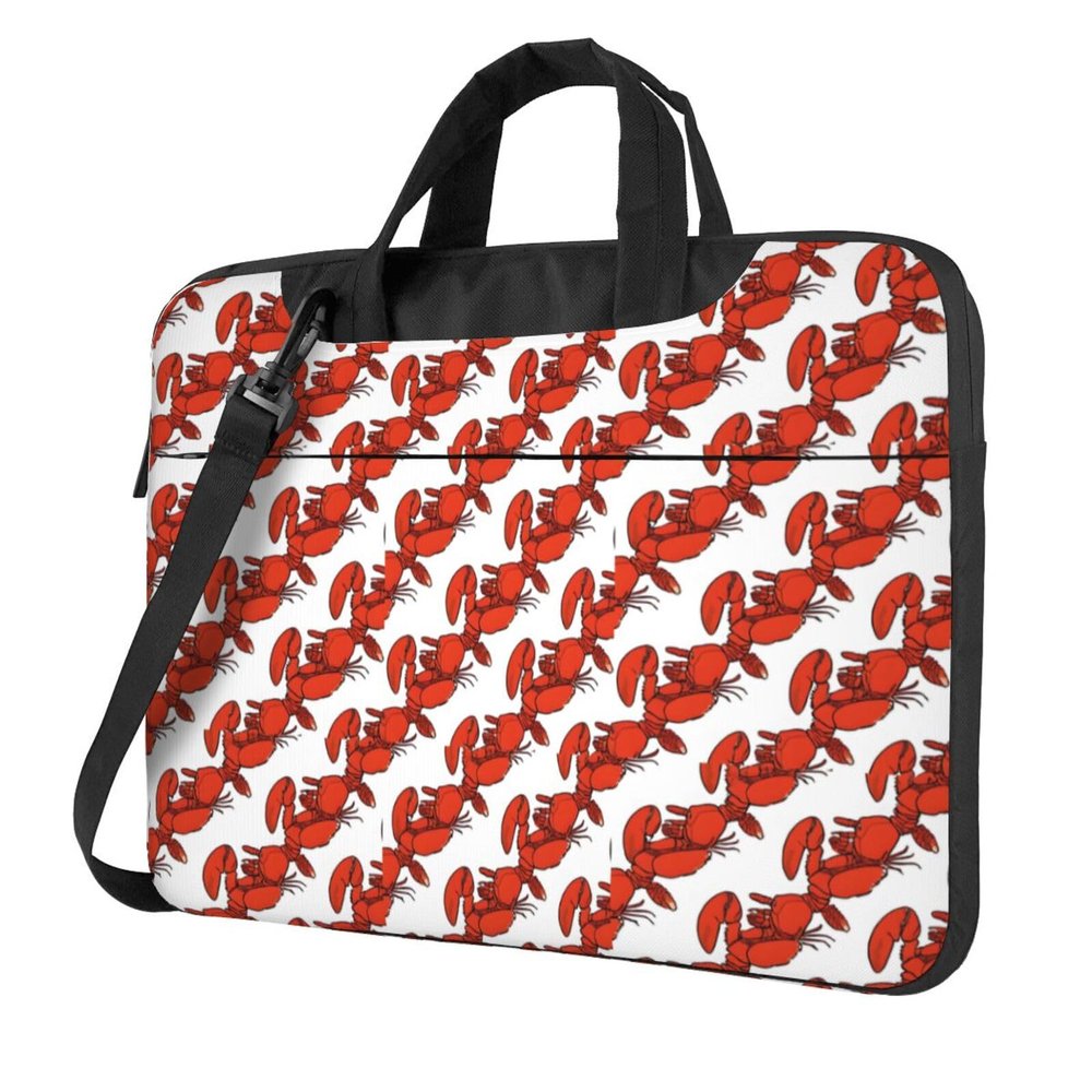 15.6 inch Slim Laptop Case with Strap Laptop Tote Bag Computer Messenger Bag Travel Essentials - Red Lobster Print