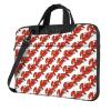 15.6 inch Slim Laptop Case with Strap Laptop Tote Bag Computer Messenger Bag Travel Essentials - Red Lobster Print view 1