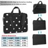 15.6 inch Slim Laptop Case with Strap Laptop Tote Bag Computer Messenger Bag Travel Essentials - Black And White Polka Dot view 3