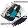 13 inch Slim Laptop Case with Strap Laptop Tote Bag Computer Messenger Bag Travel Essentials - Black White Music Note view 3
