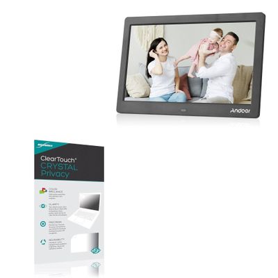 BoxWave Screen Protector Compatible with Andoer 10 Inch Wide LCD Screen Digital Photo Frame (D11552US-W) - ClearTouch Crystal Privacy (2-Pack), Privacy Screen Protector Flexible Film Clear