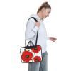 15.6 inch Slim Laptop Case with Strap Laptop Tote Bag Computer Messenger Bag Travel Essentials - poppy flowers view 4
