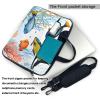 14 inch Slim Laptop Case with Strap Laptop Tote Bag Computer Messenger Bag Travel Essentials - colorful fish in the sea view 3