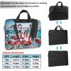 13 inch Slim Laptop Case with Strap Laptop Tote Bag Computer Messenger Bag Travel Essentials - Flamingos on the Beach view 3