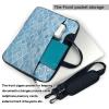 15.6 inch Slim Laptop Case with Strap Laptop Tote Bag Computer Messenger Bag Travel Essentials - Gold Mermaid Scale view 2
