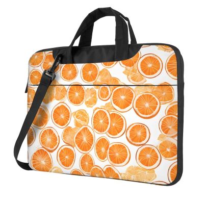 15.6 inch Slim Laptop Case with Strap Laptop Tote Bag Computer Messenger Bag Travel Essentials - Peach