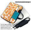 15.6 inch Slim Laptop Case with Strap Laptop Tote Bag Computer Messenger Bag Travel Essentials - Peach view 3