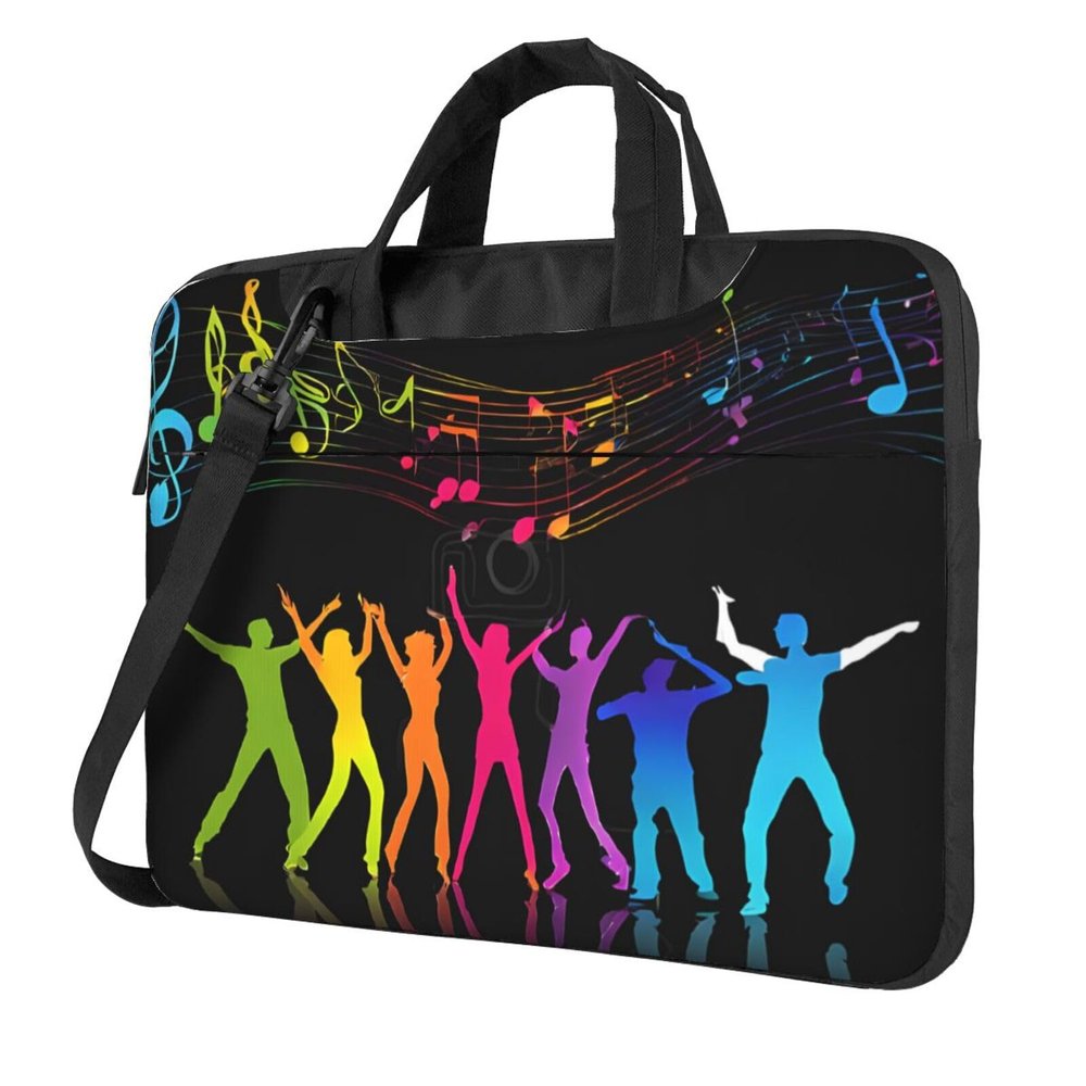13 inch Slim Laptop Case with Strap Laptop Tote Bag Computer Messenger Bag Travel Essentials - Dance With Music