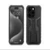 Topeak RideCase with Mount for iPhone 15 Pro (Black/Gray)  Full-Protection Cycling Case with Handlebar/Stem Mount, Flip Stand & Angle Adjust, Type-C Compatible, Shockproof Dual-Density Design view 2