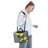 15.6 inch Slim Laptop Case with Strap Laptop Tote Bag Computer Messenger Bag Travel Essentials - Narcissus Flower view 2