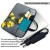 15.6 inch Slim Laptop Case with Strap Laptop Tote Bag Computer Messenger Bag Travel Essentials - Narcissus Flower view 3