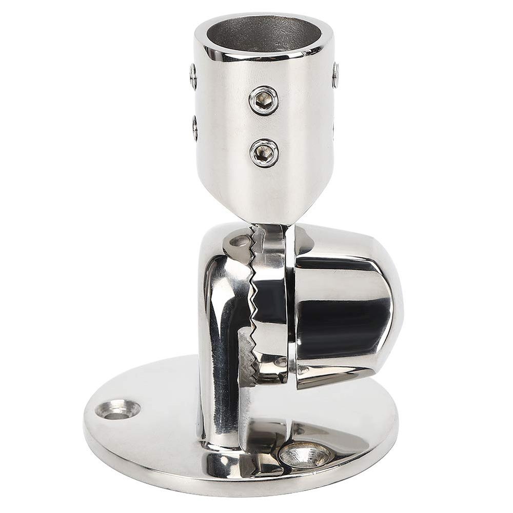 Tyenaza Boat Antenna Base Round Boat Antenna Base Mount High Hardness 316 Stainless Steel 22mm Inner Diameter