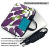 15.6 inch Slim Laptop Case with Strap Laptop Tote Bag Computer Messenger Bag Travel Essentials - Cartoon Eggplant view 3