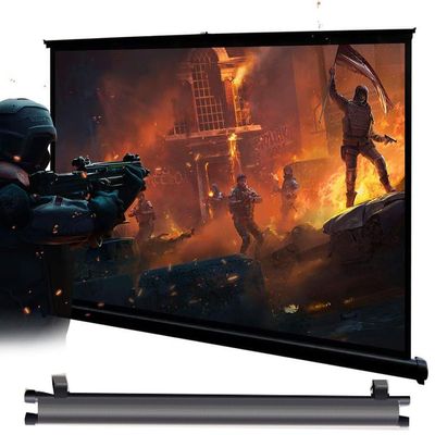ZYXQQJ 40" 50" 60" 72" Projector Screen Manual Pull Down Movie Screen Conference Hanging Projector Curtain 16:9 Format, Wrinkle Free(4:3,40inch)