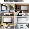 ZYXQQJ 40" 50" 60" 72" Projector Screen Manual Pull Down Movie Screen Conference Hanging Projector Curtain 16:9 Format, Wrinkle Free(4:3,40inch) view 3