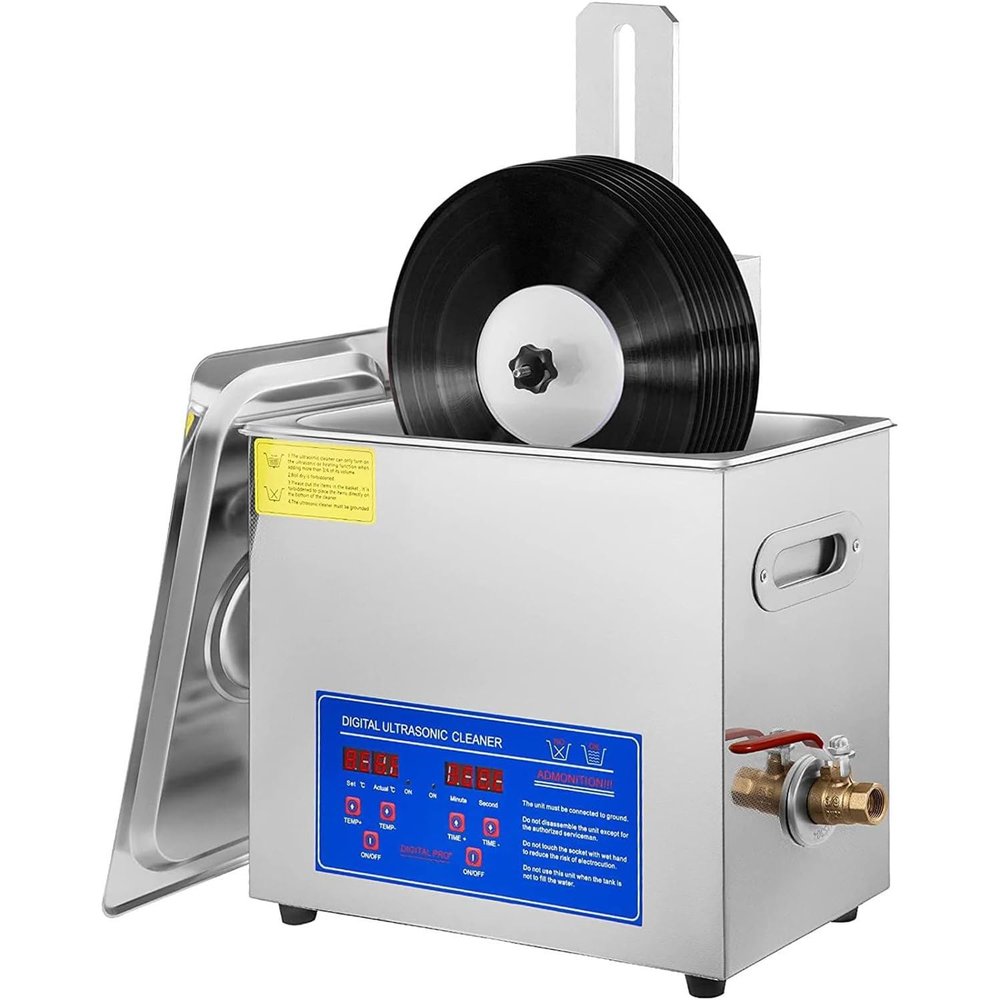 LZDOYY Vinyl Record Cleaner 6.5L ultrasound Cleaning Machine with Mechanical Heater & Timer - for Records Jewelry Watches Retainers Glasses Dentures