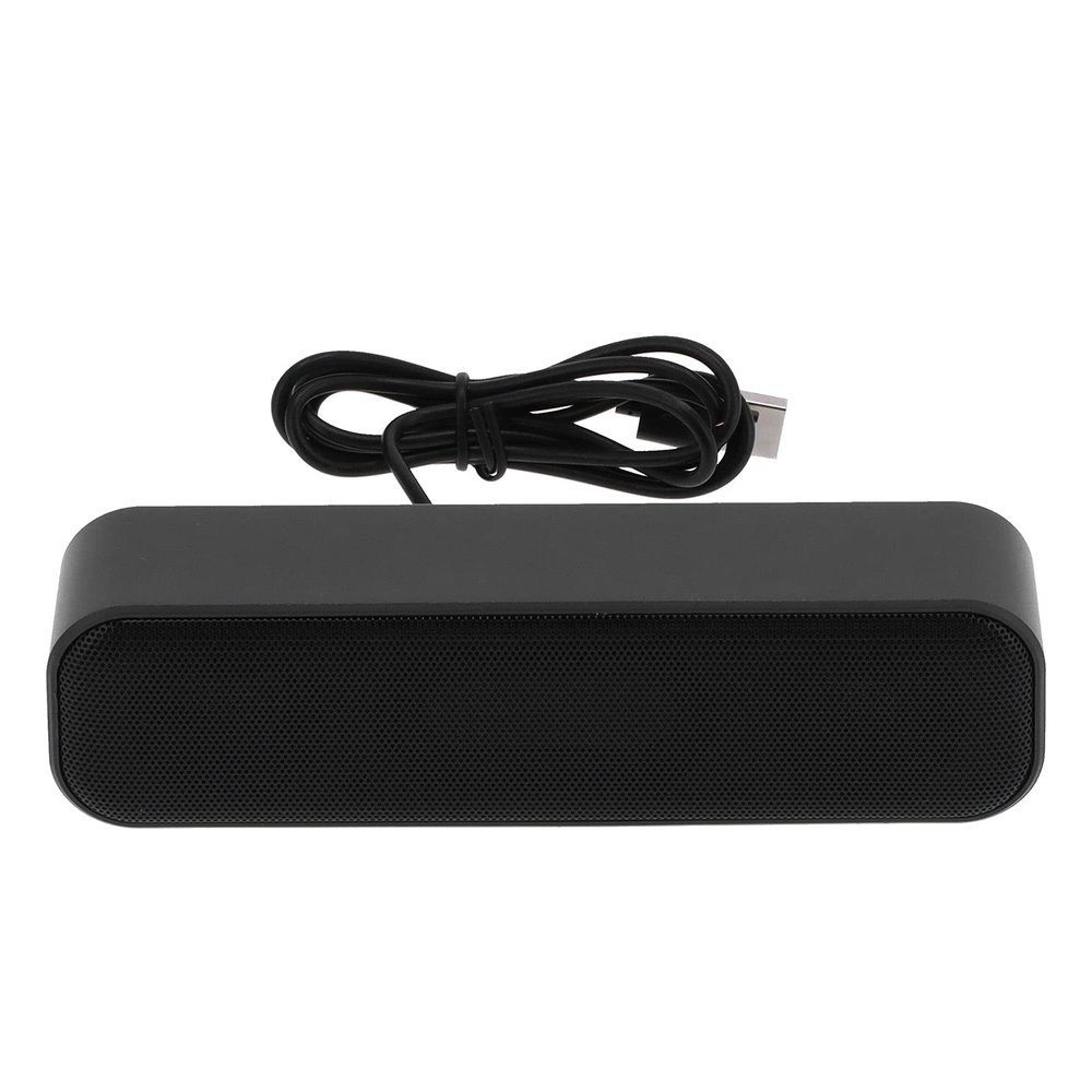 KJAOYU USB Speakeder Mini Soundbar - Dual Horns & Power, Compact Stereo for Office, Party, Home