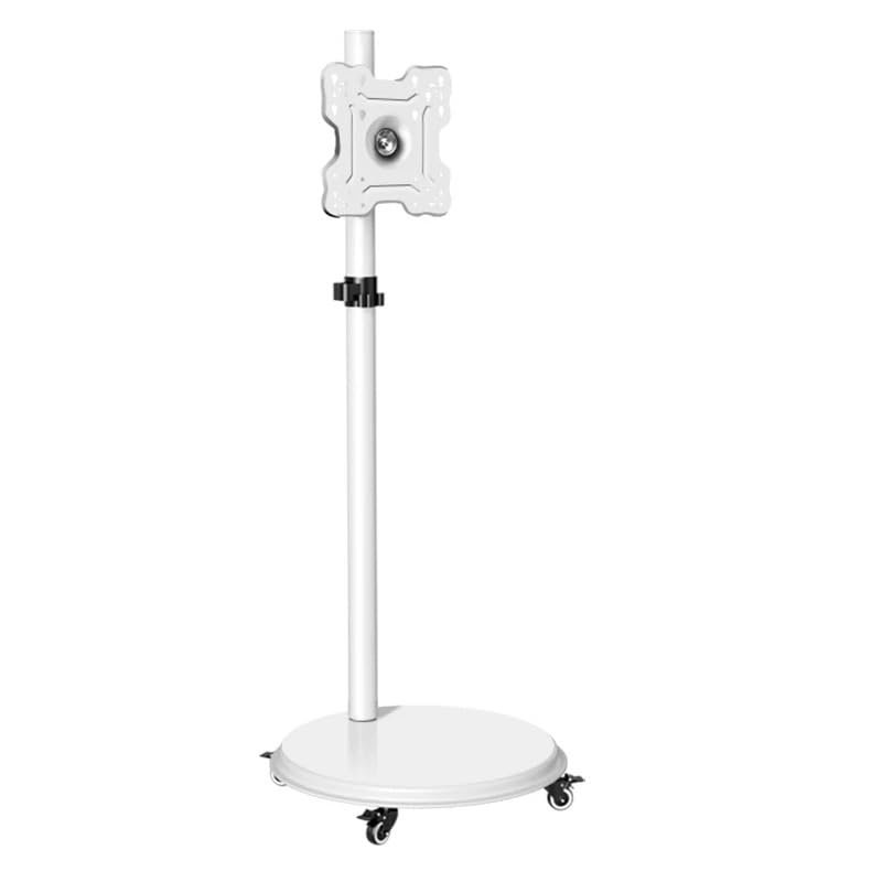 AVXANKTG 24-43 Inch TV Cart White Monitor Screen Free Lift Rolling Mounting Bracket Trolley
