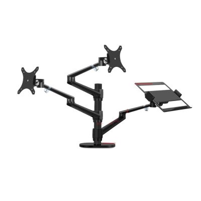 AVXANKTG OL-30L Aluminum 3-Arm Stand for 10"-17" Laptop + 10"-32" Monitor