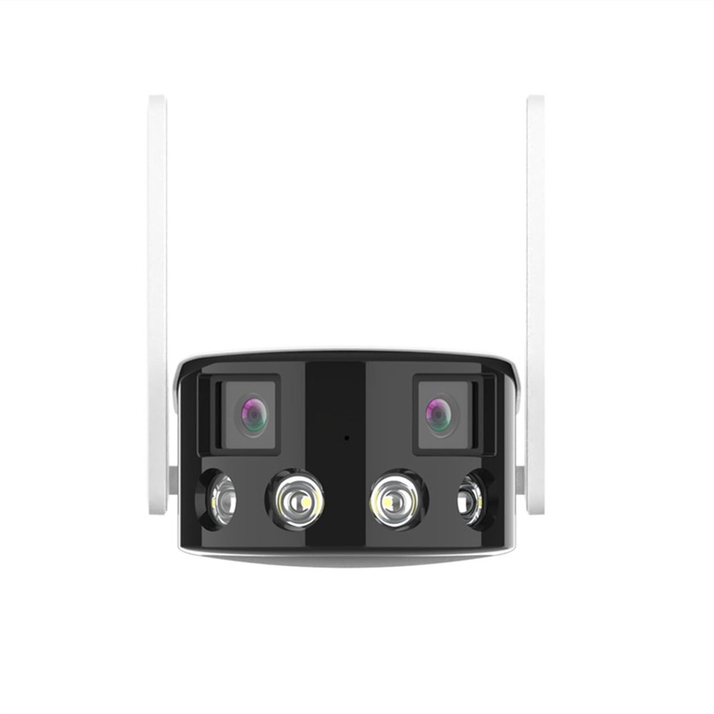 4MP 2K Security Camera Outdoor Dual Lens Wide Angle 180 Wifi IP Camera ICSEE Ai Human Detect Outdoor Ultra Color Night Vision Surveillance Camera,No sd card