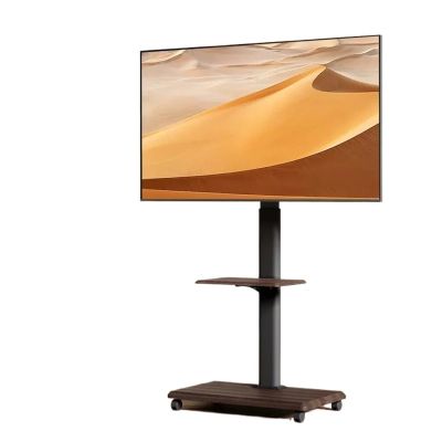 AVXANKTG Adjustable Floor Standing TV Stand Removable with Art Stand for 32 55 65 75 Inch TV(Black)