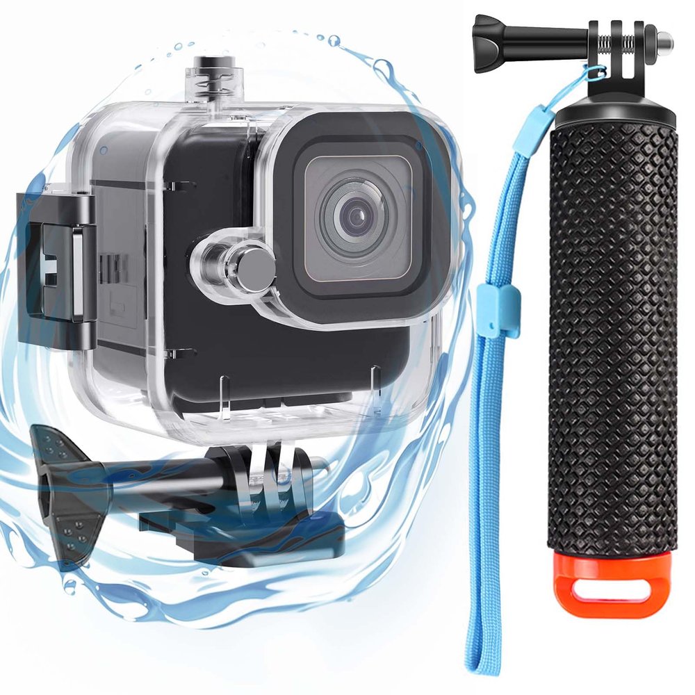 BO&DQQ Compatible for Go Pro Hero 11 mini Black Waterproof Housing Case 60M/196FT Protective Underwater Diving Case Shell with Cameras Handle Mount Accessories Kit