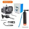 BO&DQQ Compatible for Go Pro Hero 11 mini Black Waterproof Housing Case 60M/196FT Protective Underwater Diving Case Shell with Cameras Handle Mount Accessories Kit view 2