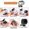 BO&DQQ Compatible for Go Pro Hero 11 mini Black Waterproof Housing Case 60M/196FT Protective Underwater Diving Case Shell with Cameras Handle Mount Accessories Kit view 4