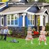 4MP Outdoor Camera Security Dual Wifi Camera PTZ Outdoor 10X Digital Zoom Color Night Vision Security Protection IP Camera Auto Tracking,With 64g card view 4